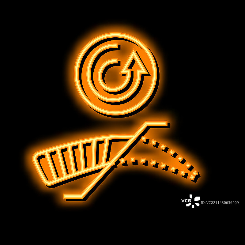 眉毛校正霓虹灯图标图片素材