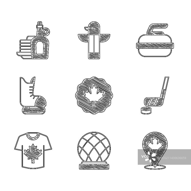 加拿大枫叶、蒙特利尔生物圈图案图片素材