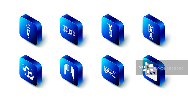 木琴、小号、立体声扬声器声音套装图片素材