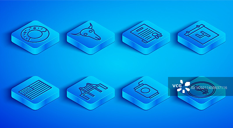 甜甜圈水牛头骨图片素材