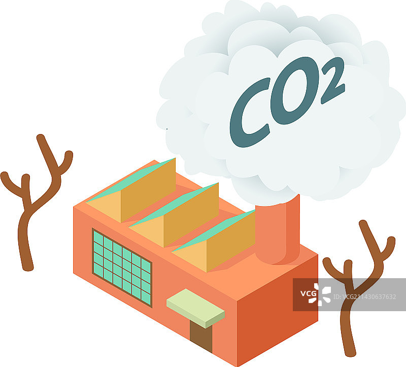 工业污染等距图标图片素材