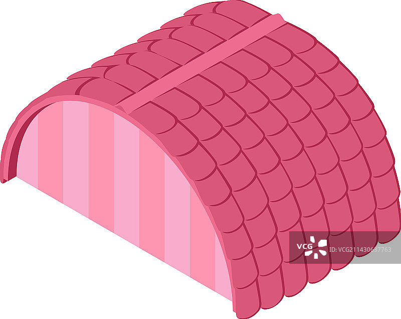 2.5D半圆形屋顶图标图片素材