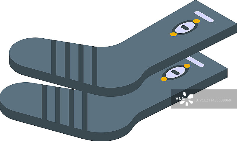 运动袜等距可爱脚图标图片素材
