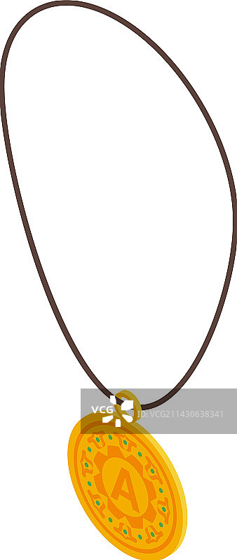 金色硬币护身符2.5D魔法图片素材