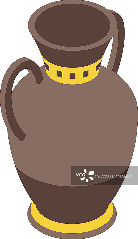 古希腊2.5D陶罐图标图片素材