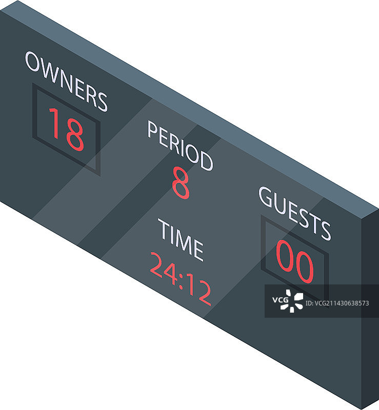体育记分牌图标2.5D裁判图片素材