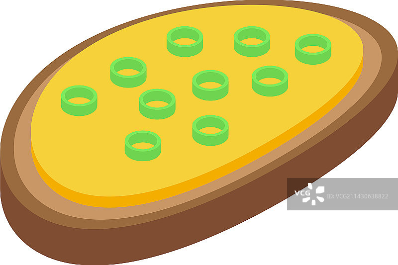 韭菜三明治图标2.5D新鲜韭菜图片素材