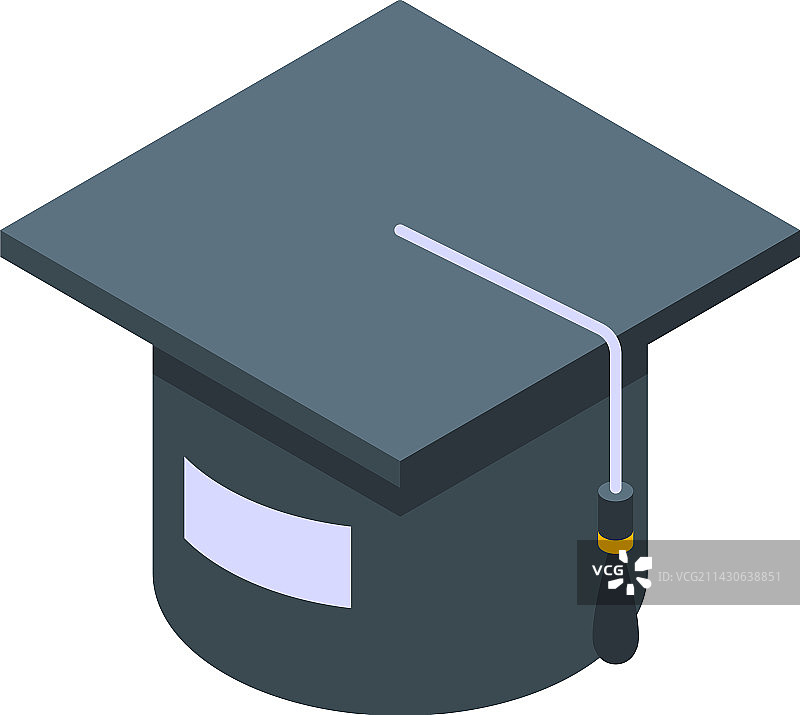 学习帽图标：2.5D文凭学院图片素材