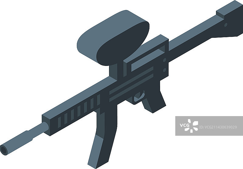 彩弹枪等距图标图片素材