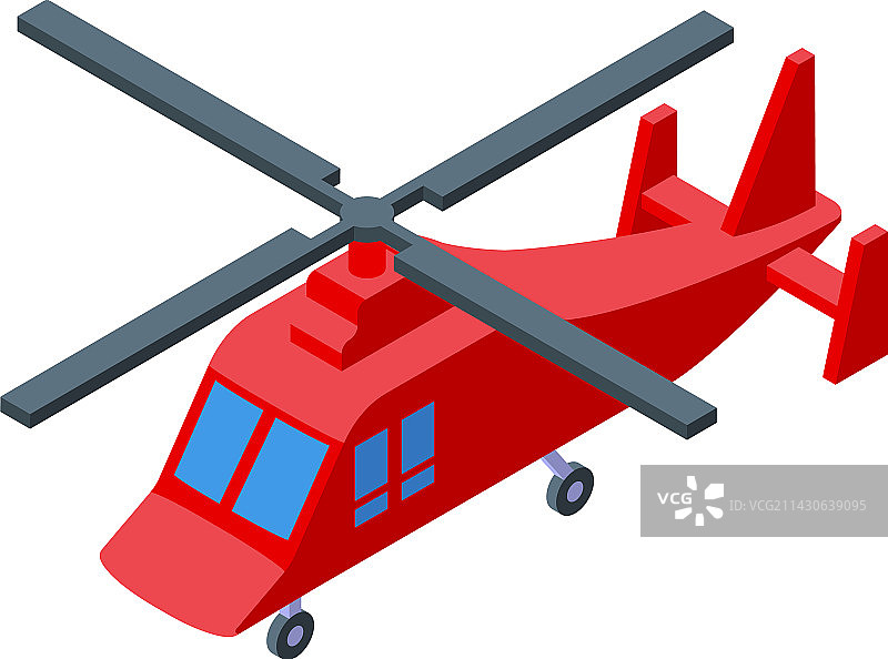 海岸警卫队直升机2.5D海洋图标图片素材