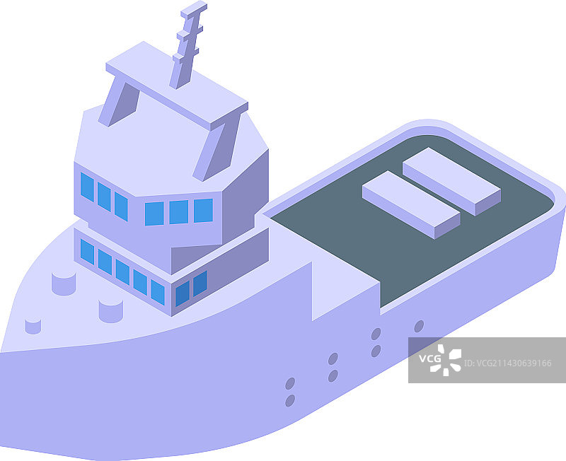 海岸警卫队救援船只2.5D图标图片素材