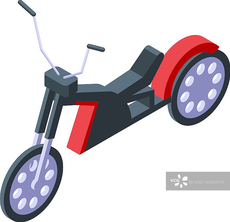 2.5D等距旅行摩托车图标图片素材