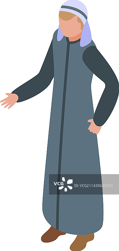 约旦男孩图标2.5D国家旅行图片素材