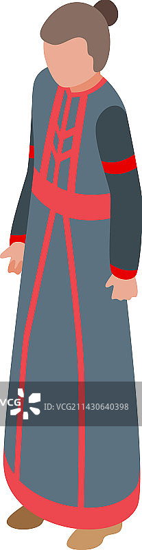 女性国家2.5D图标图片素材