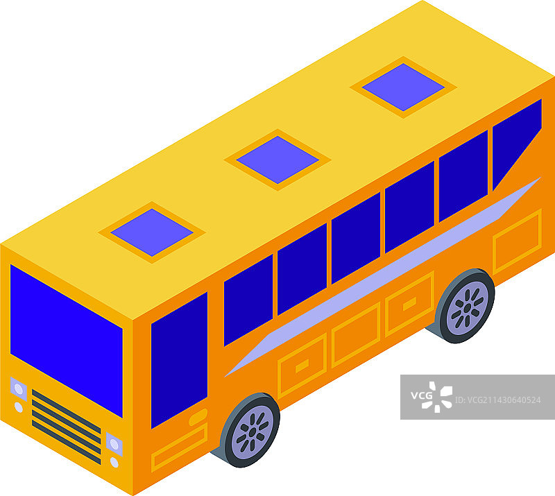 遥控校车图标2.5D素材图片素材