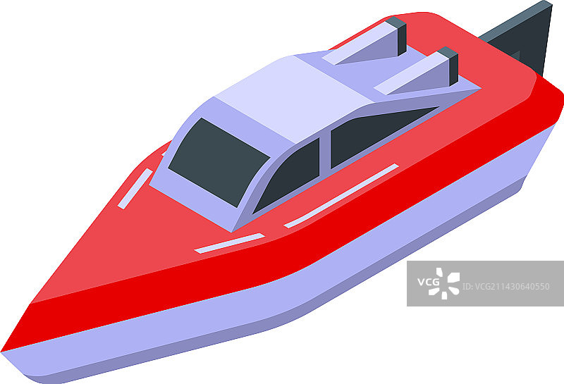 遥控船等距图标图片素材