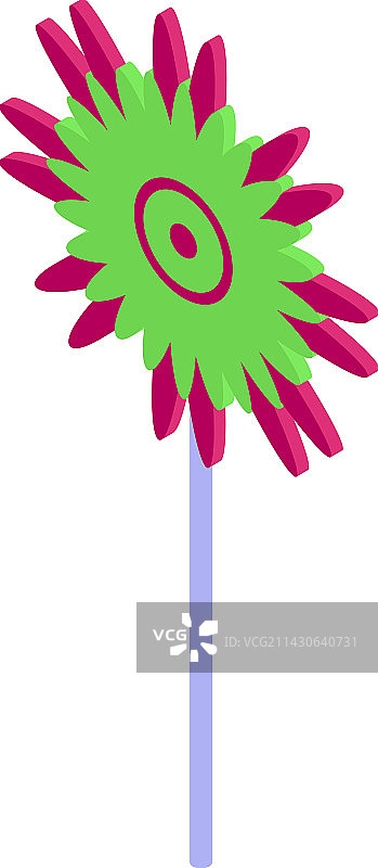 花卉风向标2.5D图标图片素材