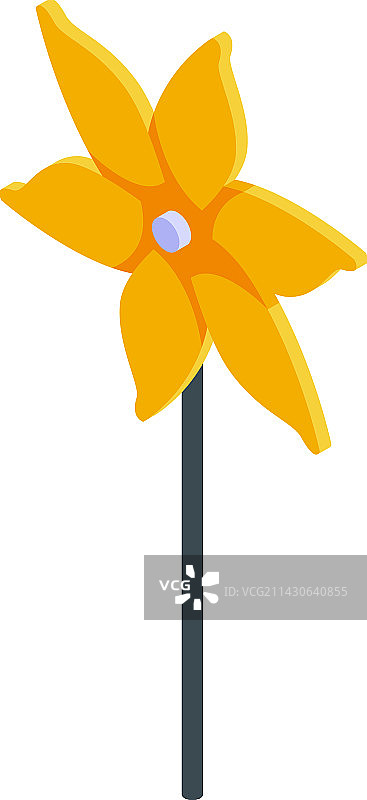 塑料风向标图标2.5D风车图片素材