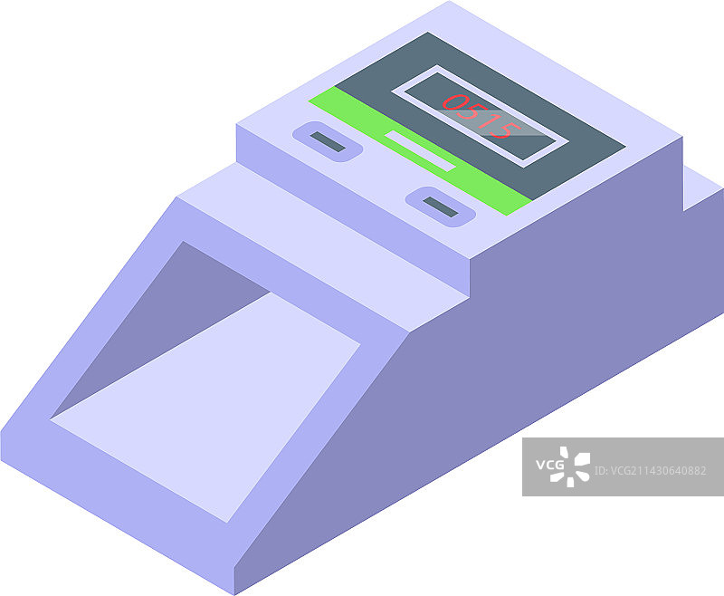 金融货币检测器等距图标图片素材