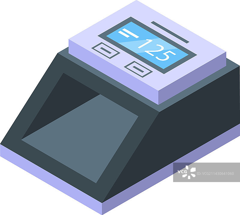 货币检测器等距图标图片素材