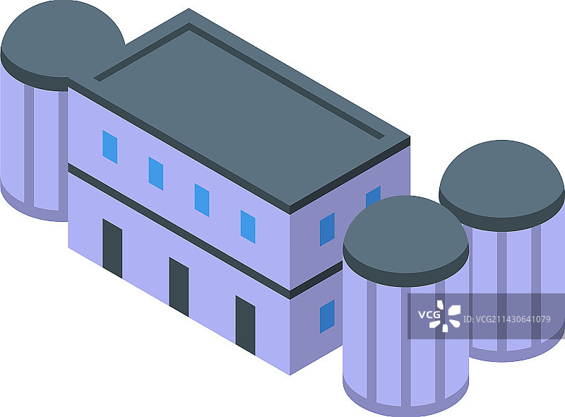 发电站2.5D图标图片素材