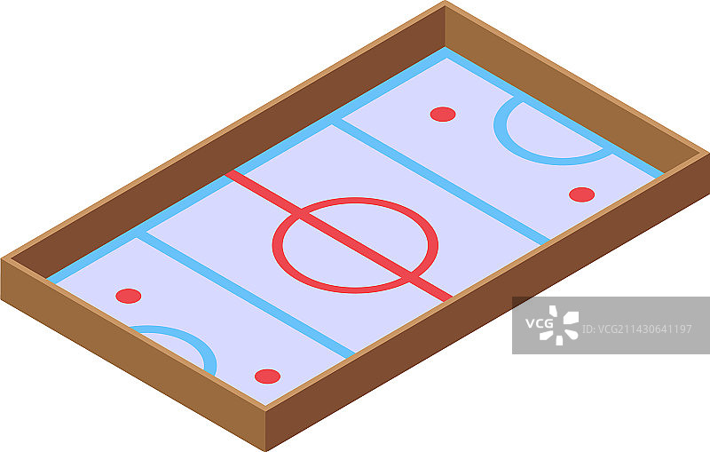 冰球运动冰场等距图标图片素材