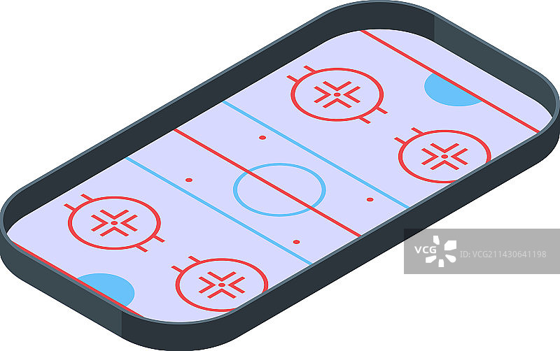 2.5D冬季冰雪冰球溜冰场图标图片素材