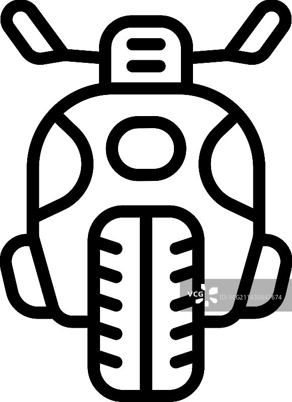 时尚机车骑手图标线稿图片素材