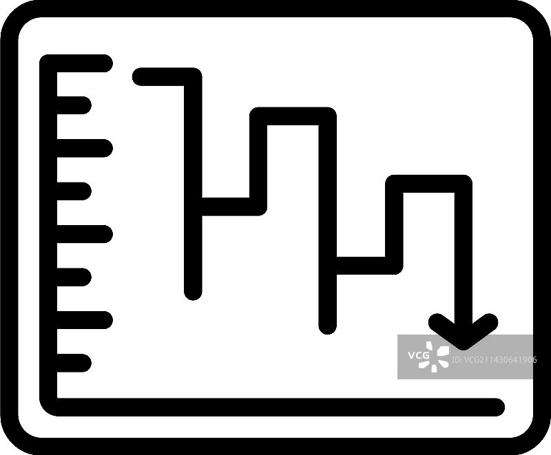 低走势图图标轮廓工作压力图片素材