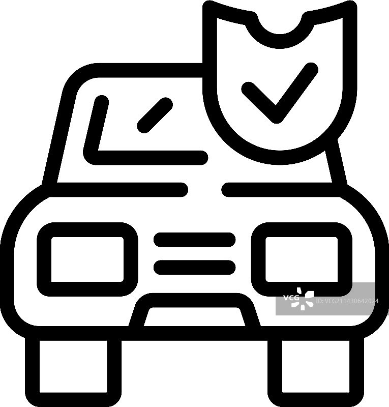 汽车保险医疗卡轮廓图标图片素材