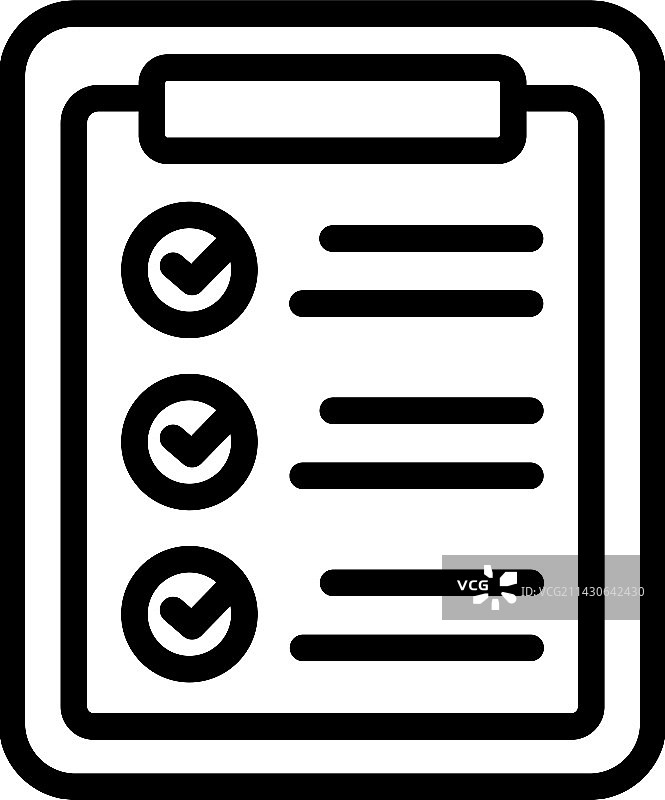 待办事项清单图标轮廓体育用品店图片素材