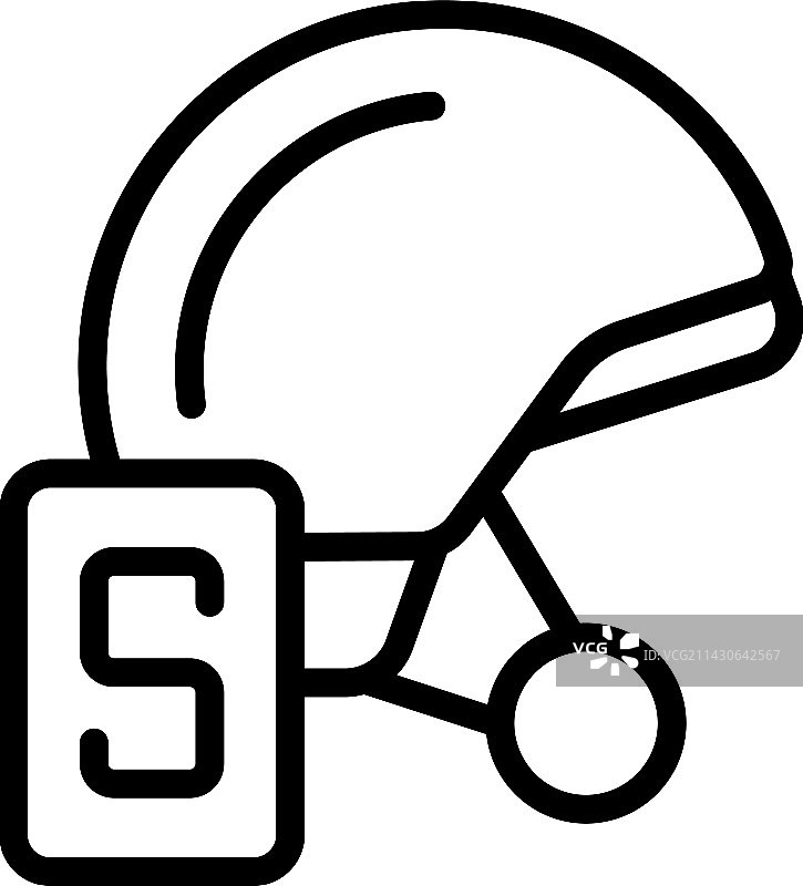 橄榄球头盔图标轮廓商品店图片素材