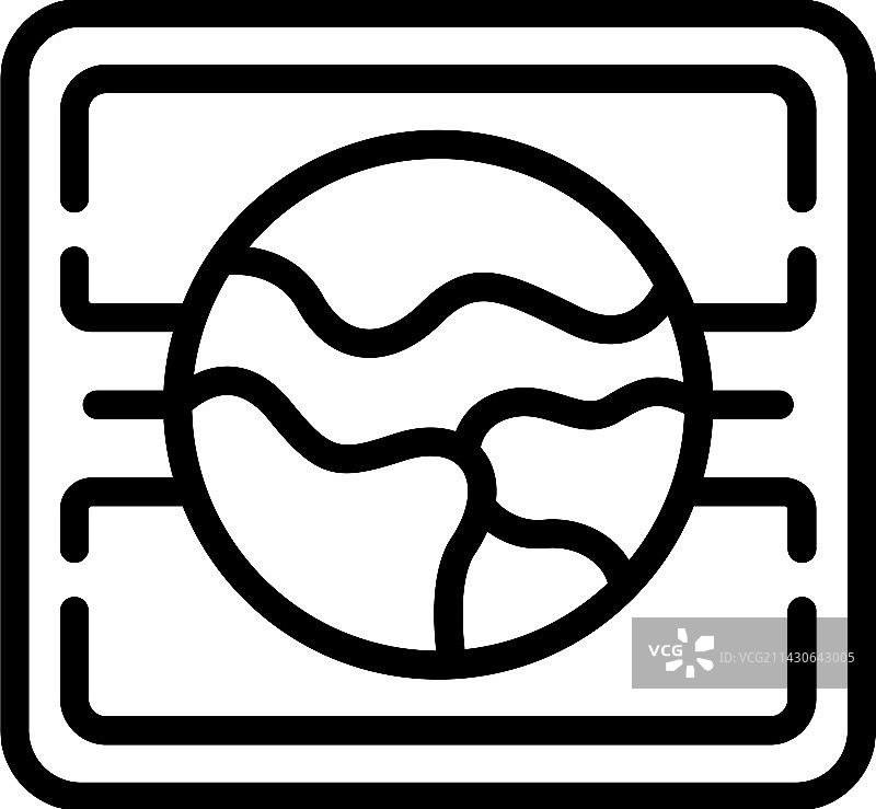 太空虚拟旅行图标3D地图轮廓图片素材