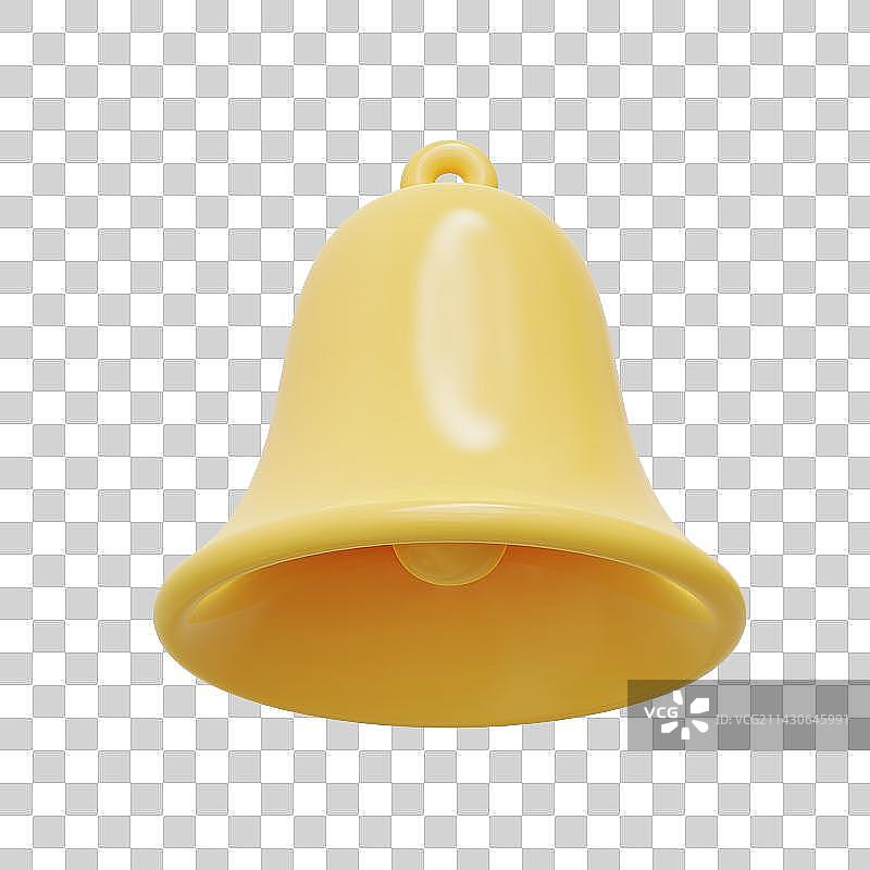 三维铃铛插画图片素材