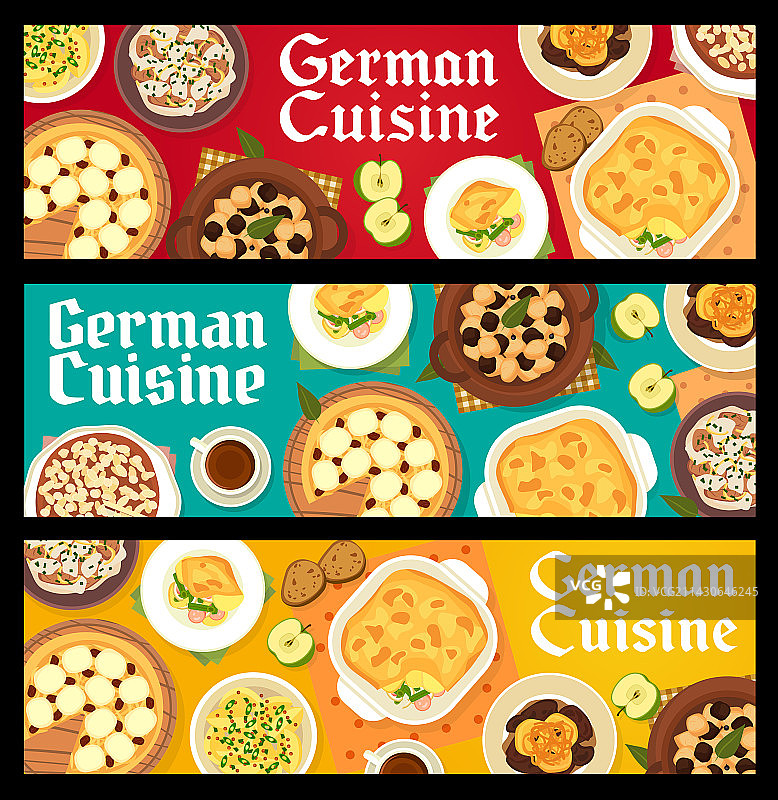德国美食横幅：德国菜肴图片素材