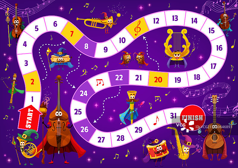 小孩棋盘游戏巫师乐器角色图片素材