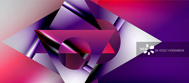 三角形抽象背景与闪亮和光泽图片素材