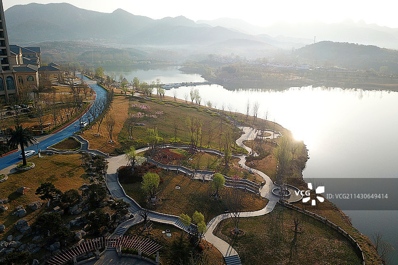 山东莱芜雪野湖湖光山色景如画图片素材