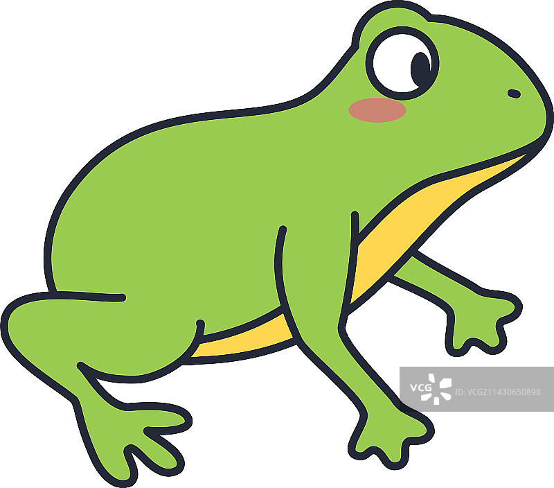 青蛙两栖动物卡通形象图片素材