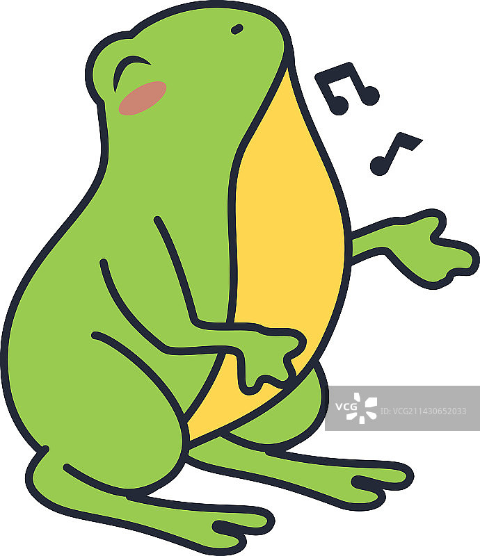 唱歌的青蛙两栖动物角色图片素材