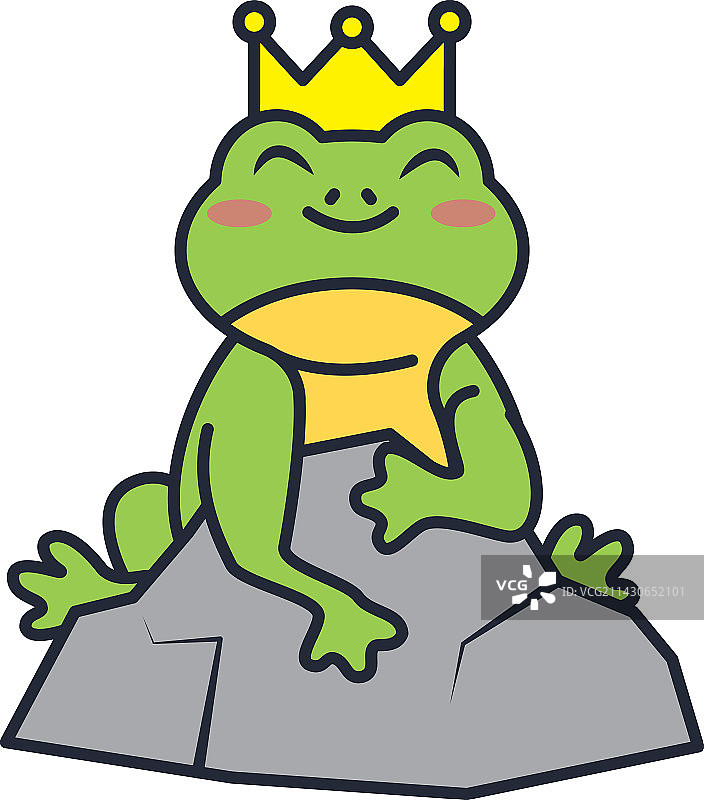 岩石中的皇冠青蛙图片素材