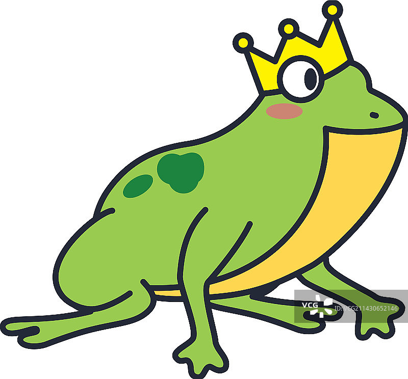 戴着皇冠的青蛙图片素材