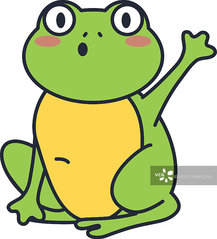 敬礼的青蛙两栖动物角色图片素材