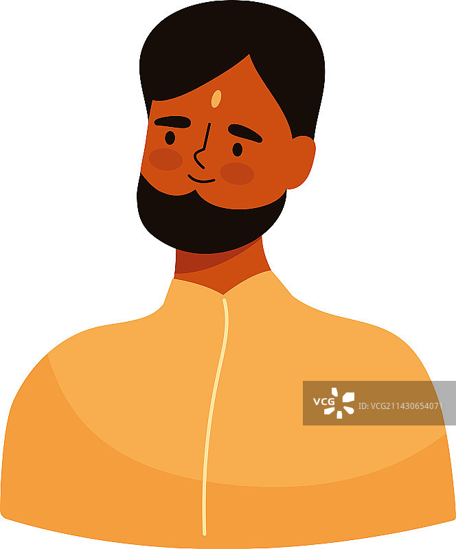 具有印度文化的胡子男图片素材