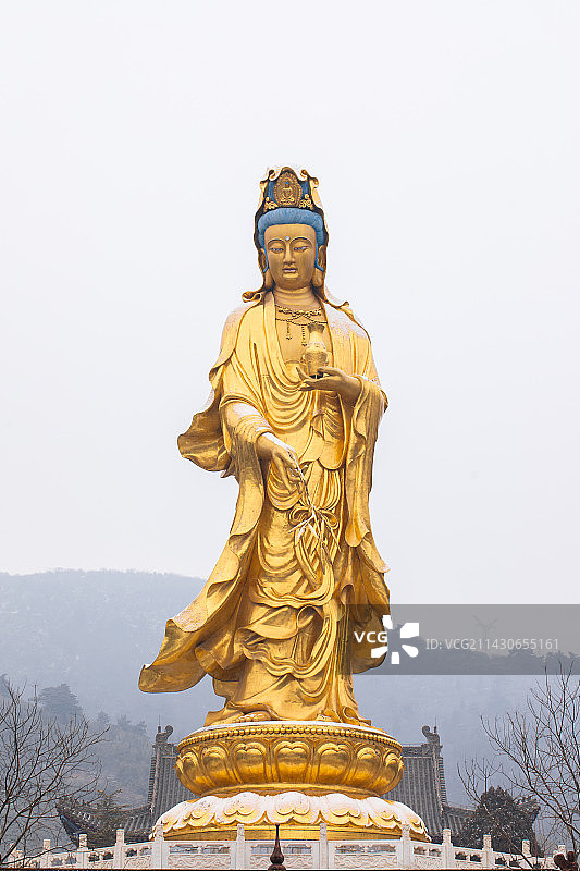 山西省阳泉市盂县报国寺观音像图片素材