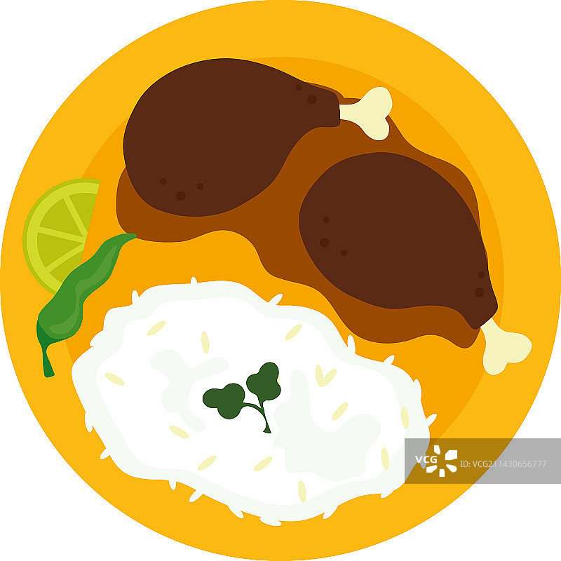 传统印度美食：泥炉烤鸡图片素材