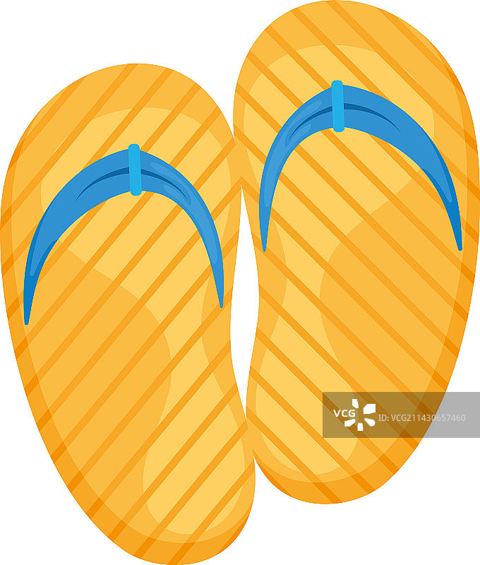 黄色人字拖图片素材