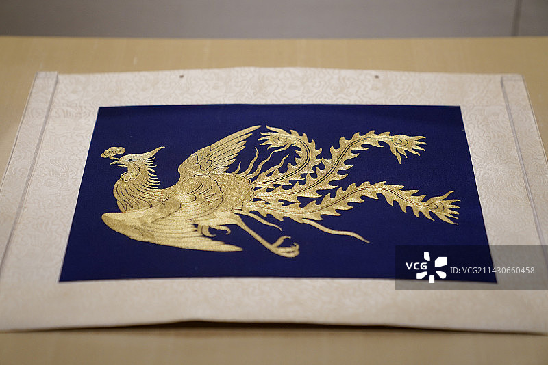 苏州博物馆 东馆 二十世纪 “苏州刺绣 凤凰”图片素材