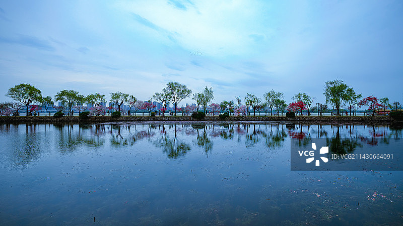 柳绿桃红，春色长堤｜无锡蠡园图片素材