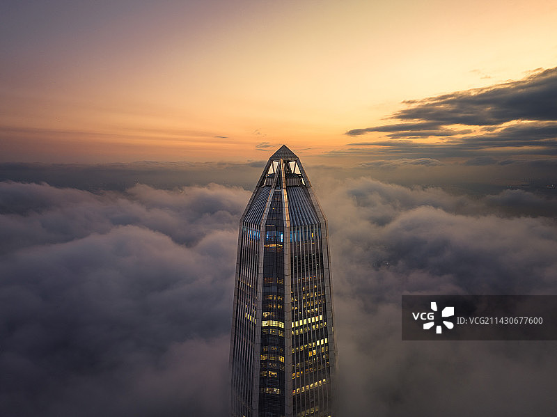 航拍 深圳平安国际金融中心图片素材